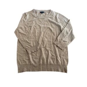 J. Crew Women's Merino Wool Sweater Top, Long Sleeve, Crew Neck, Casual, large